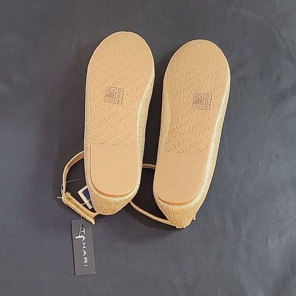 BRAND NEW TAHARI MARY BOWKNOT DESIGN ANKLE STRAP GLITTER EMBROIDERY SHOE - Picture 8 of 14